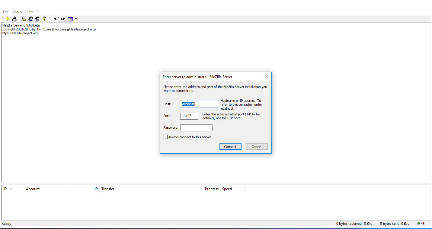Installation et configuration de Filezilla server sous Windows. Wonac.be